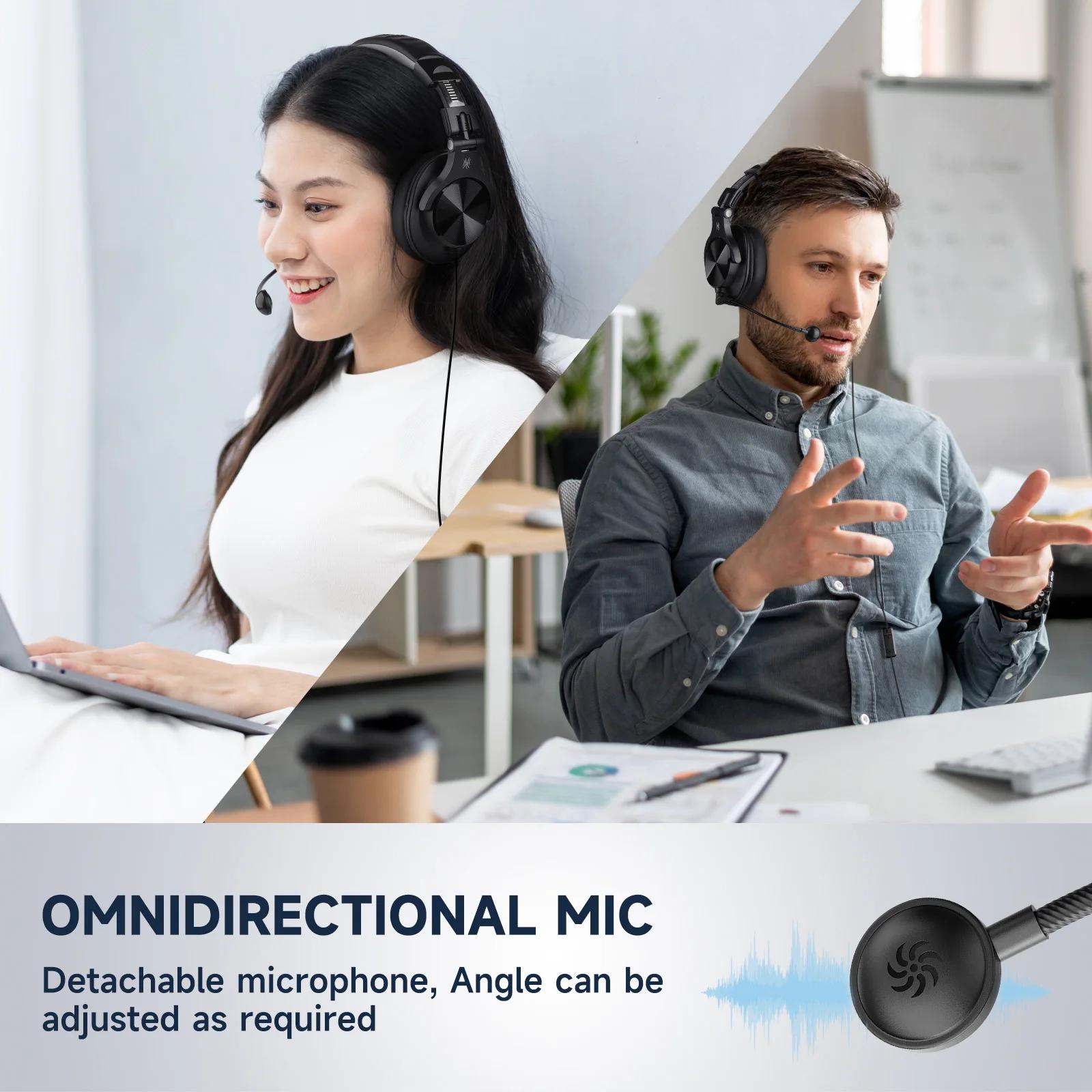 Oneodio-Casque de jeu sur ordinateur A71D avec poignées, microphone amovible, filaire sur l'oreille,