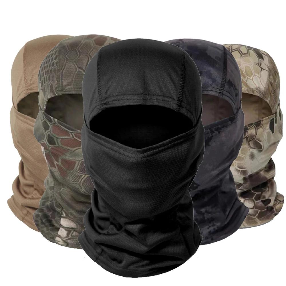Cagoule de Camouflage tactique, masque facial de Moto en Lycra, casquette de motard, bouchon de masq