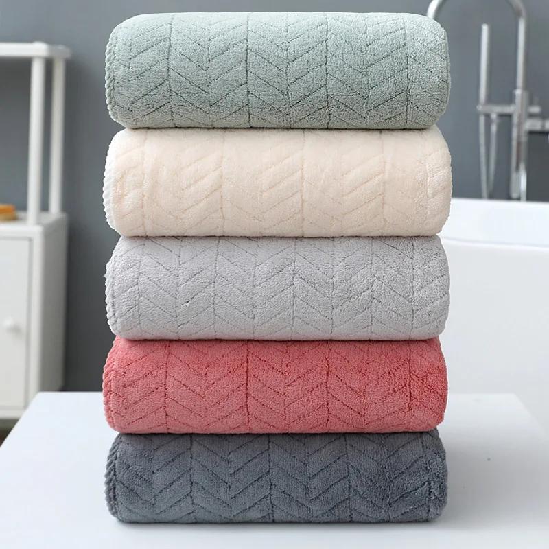 Serviette de Bain Épaisse en Velours pour Homme et Femme, Grande Absorption d'Eau, ne se Décolore pa