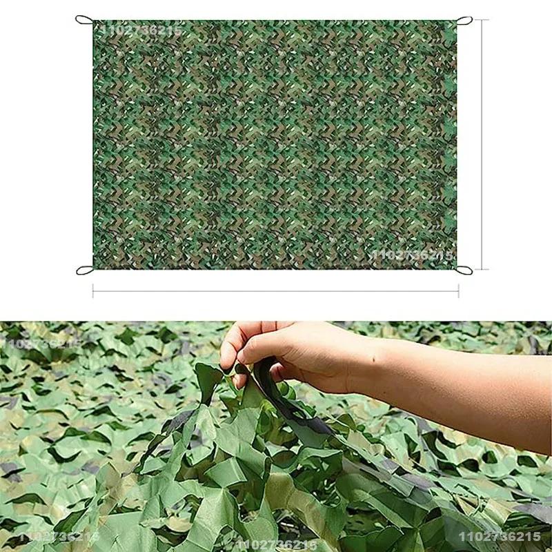 Filet de camouflage pavillon, filet d'ombrage, décoration de jardin, vert jungle, blanc, couleur dés