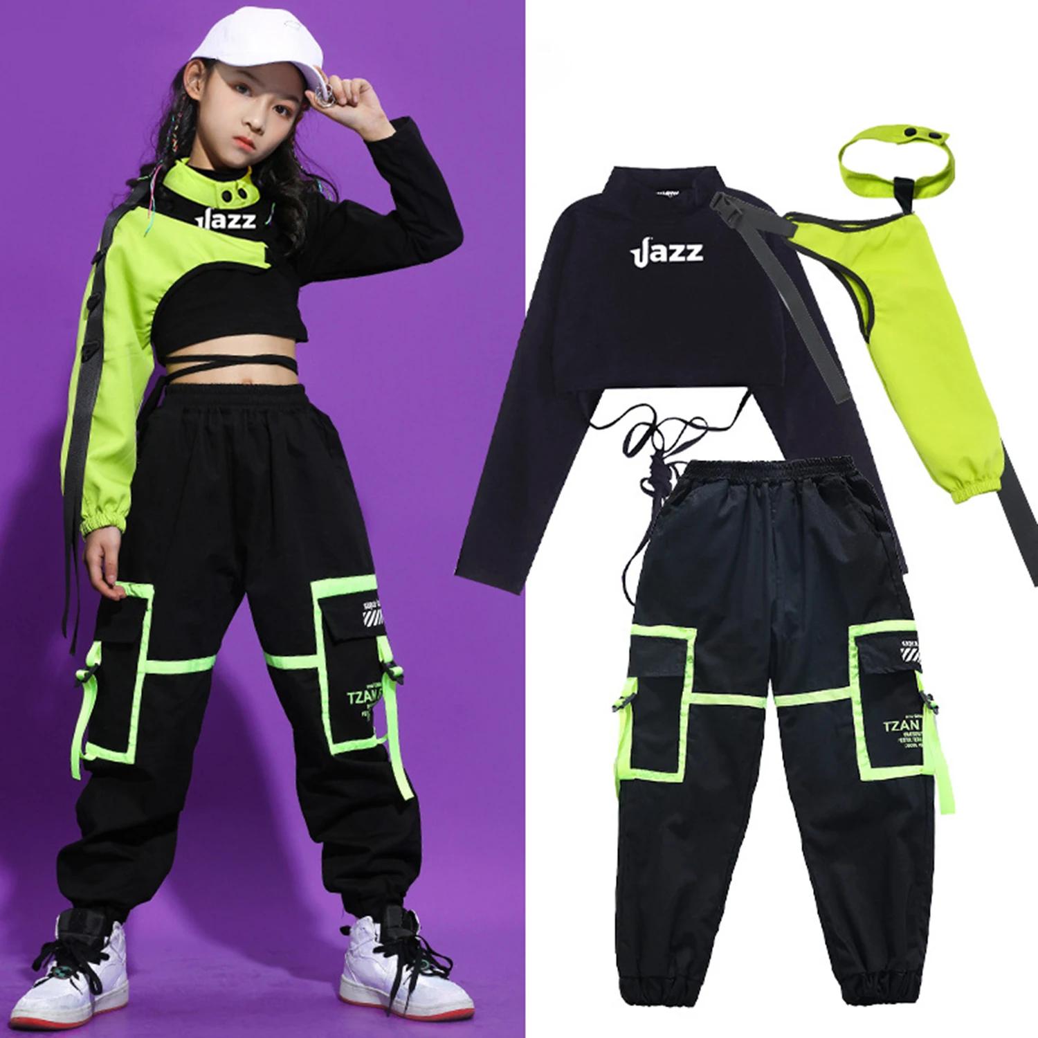 LOLANTA-Ensemble haut court et pantalon cargo pour filles, vêtements de danse hip hop, tenues active