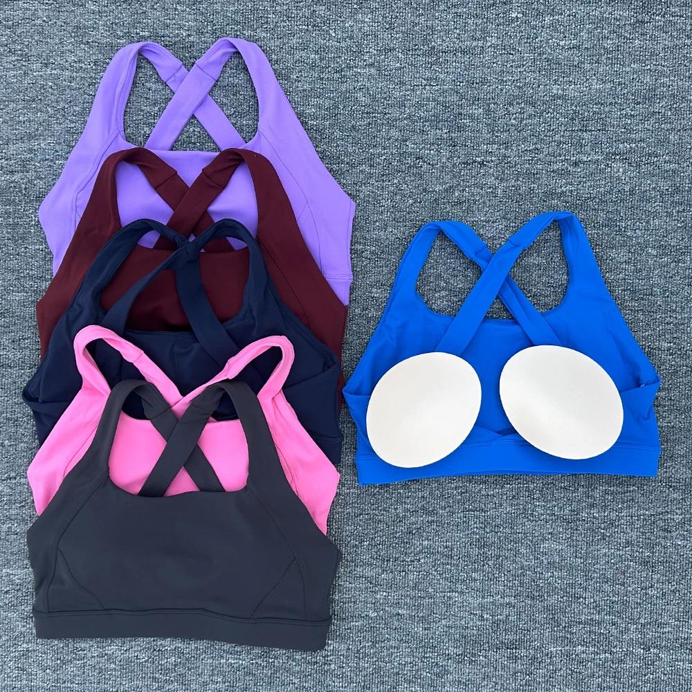 Femmes sport soutien-gorge croix haut de sport femmes formation course Yoga soutien-gorge Stretch fe