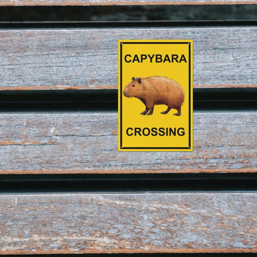 Putuo Decor-Panneau en métal Capybara, affiche d'art mural vintage 18, 7.8x11.8, 1 pièce, pour la ma