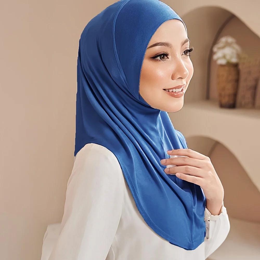 Nouveau instantané prêt à porter Hijab femmes musulmanes extensible sport Jersey Hijab foulards mala