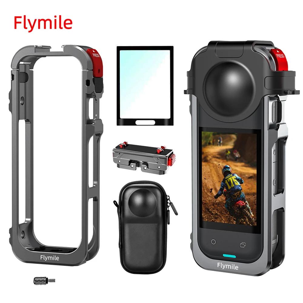 Flymile X5 Cage – Boîtier de protection métallique pour Insta360 X5, accessoires pour caméra, cage e