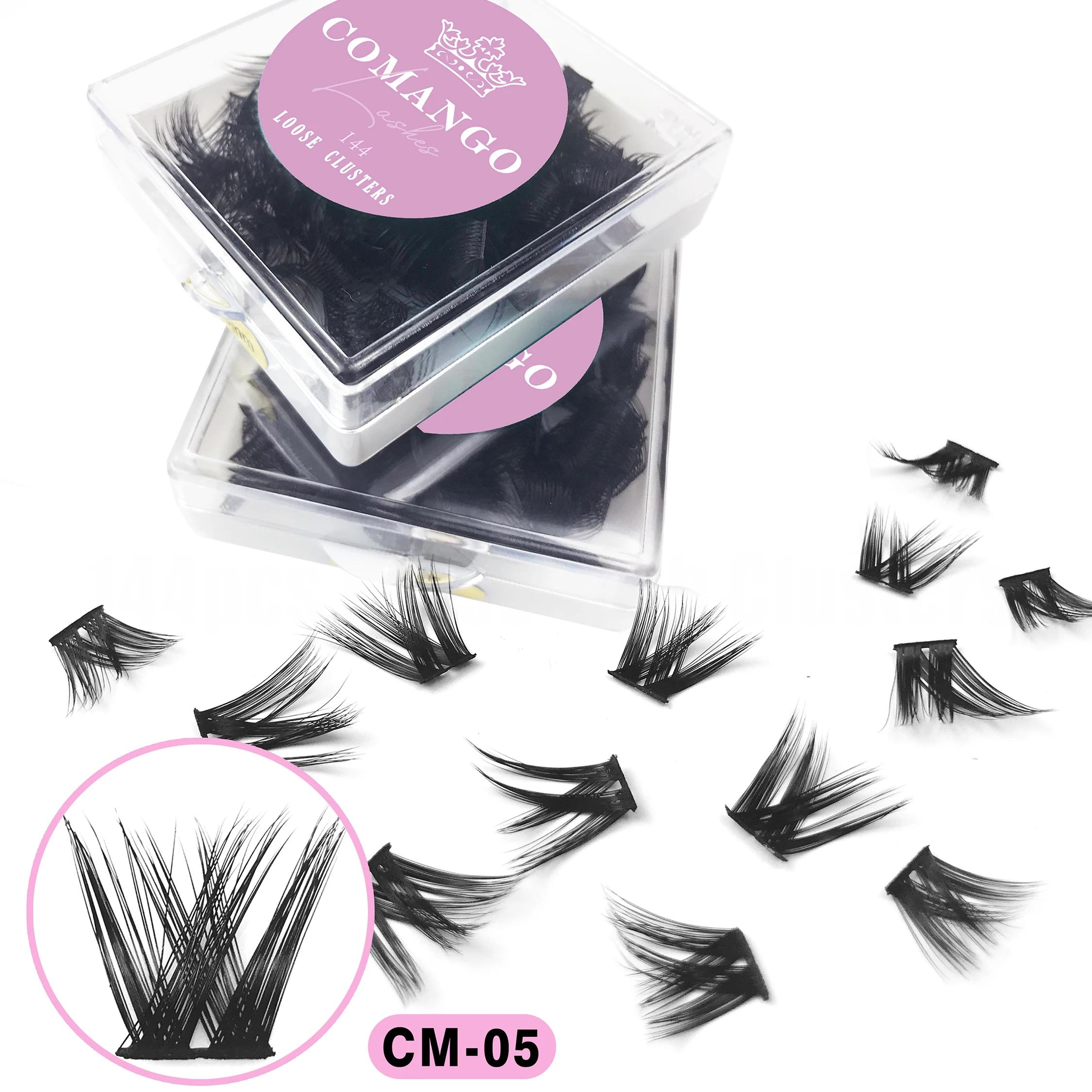 CoMango 144 pièces grappes de cils C/D Curl 10/12/14/16/18MM bricolage Extensions de cils grappe de 
