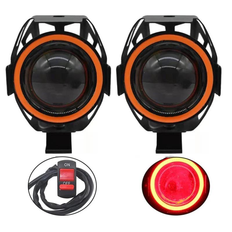 Phare LED étanche pour motos 3000LMW U7, Spot antibrouillard de conduite avec interrupteur