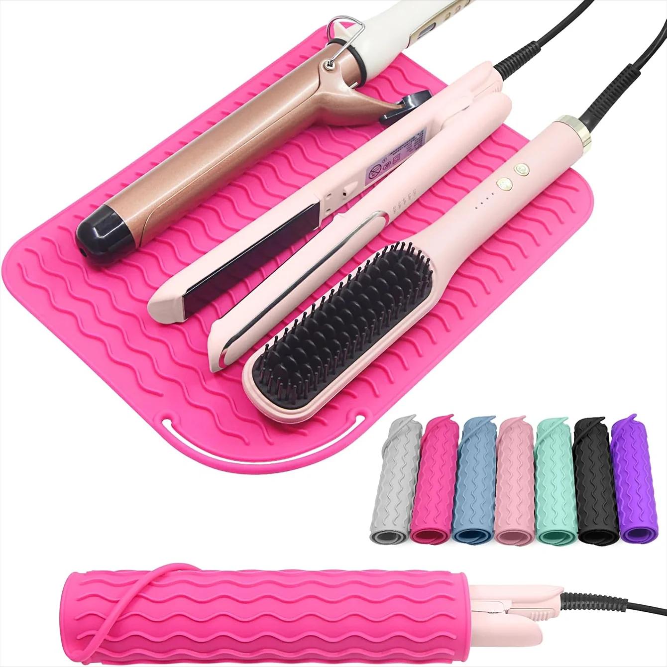 Tapis en Silicone résistant à la chaleur, grande taille, Portable, outils chauds de voyage, housse p