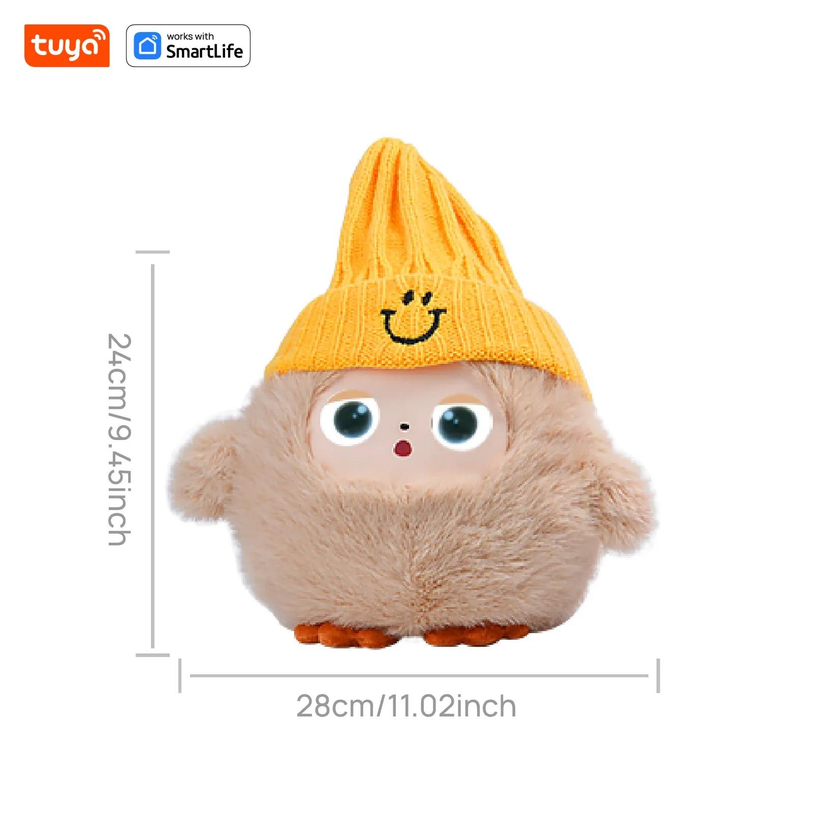Jouet en peluche mignon Nunu-AI avec voix intelligente et yeux LED, compagnon interactif prêt et rec
