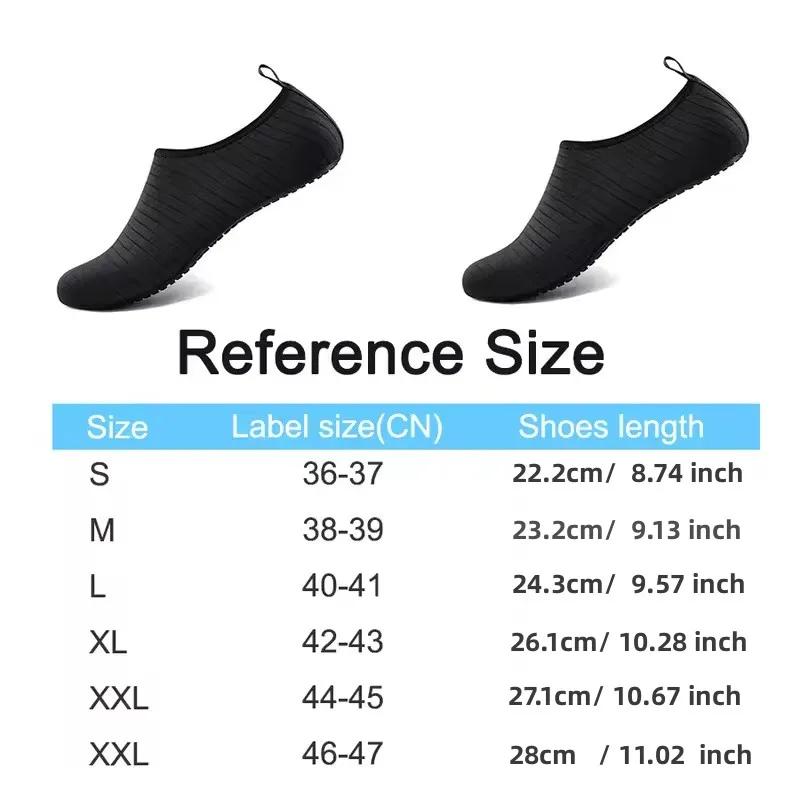 Chaussures d'eau de plage unisexes, pantoufles de natation respirantes à séchage rapide, antidérapan