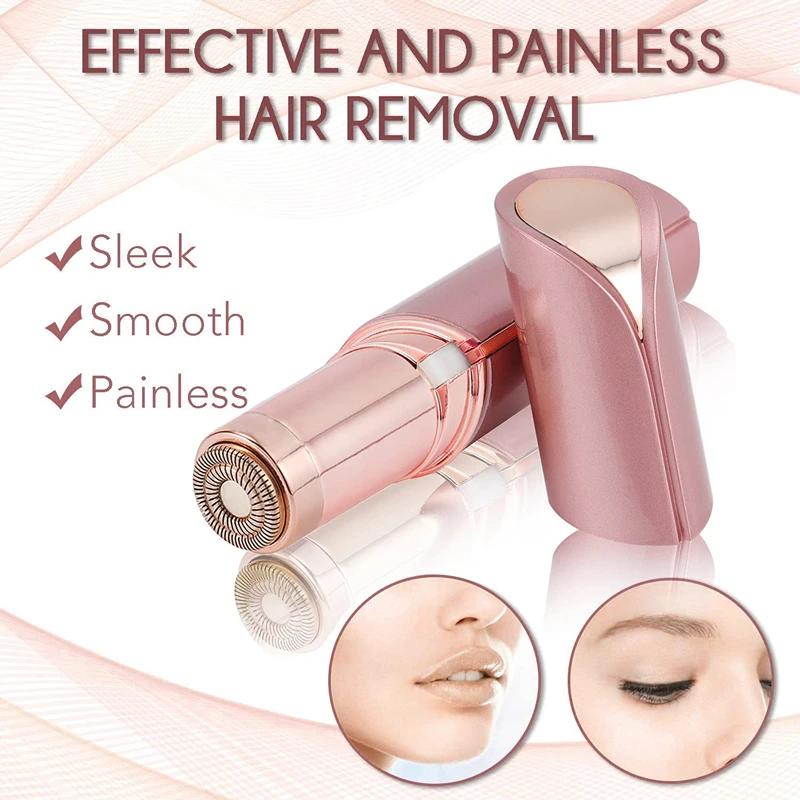 Épilateur électrique pour femmes, mini outil d'épilation du visage, rouge à lèvres