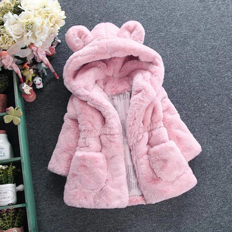 Vêtements d'hiver pour bébés filles, manteau en fausse fourrure, veste polaire, combinaison de neige