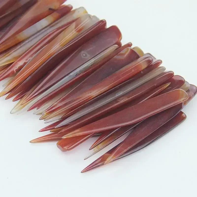 Bord en cuir d'agate de 8cm, pour le marquage du papier pliant, artisanat, accessoire d'outil fait à