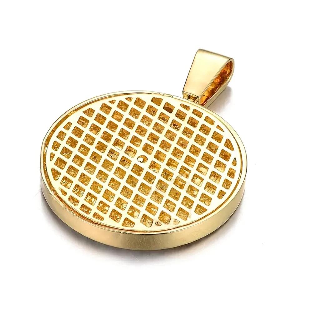 Nouveau dernier dîner pendentif chaîne cubaine collier avec 14mm chaîne glacée mode Hip Hop hommes p