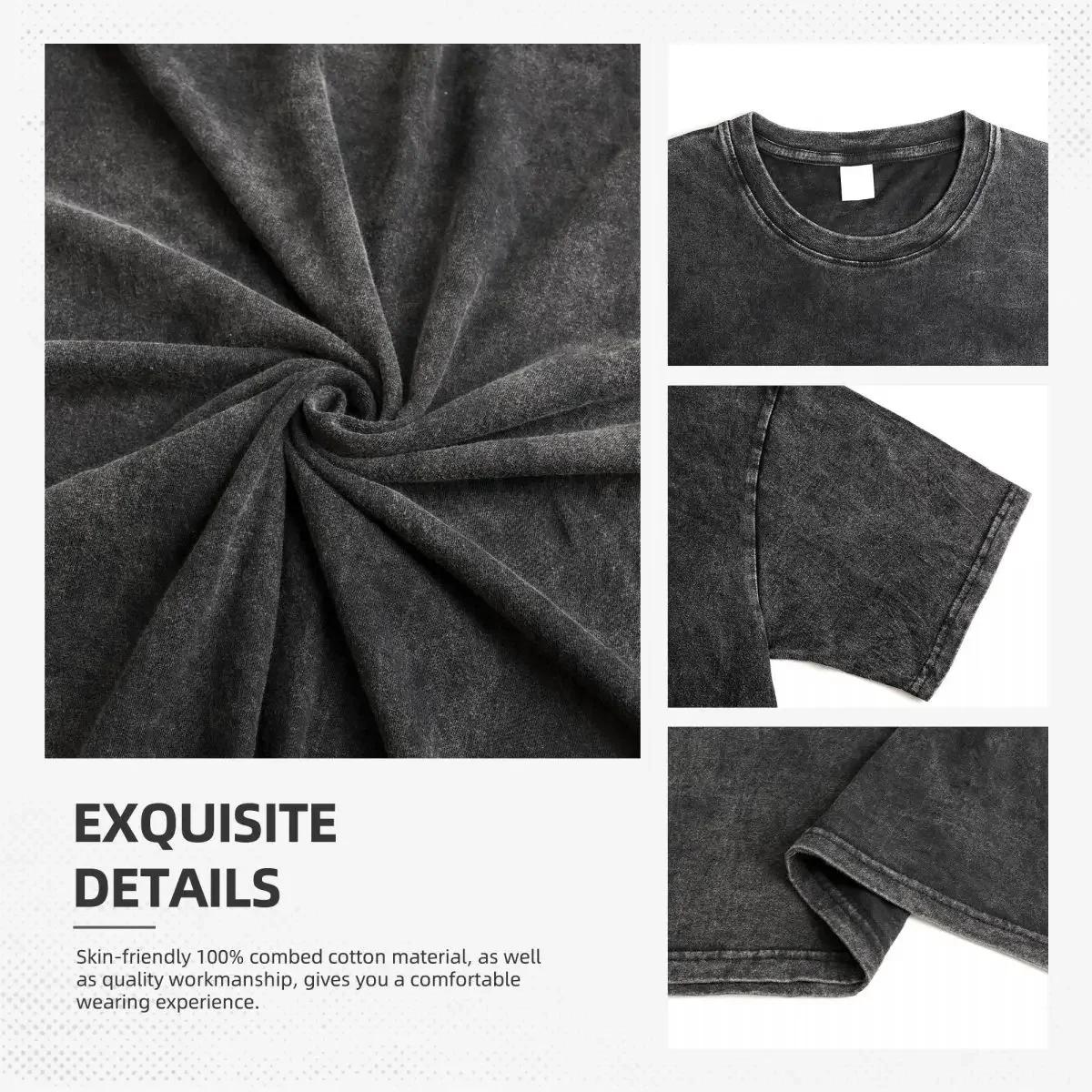 T-shirt unisexe oversize en coton, style streetwear, imprimé manga invincible américain, effet délav