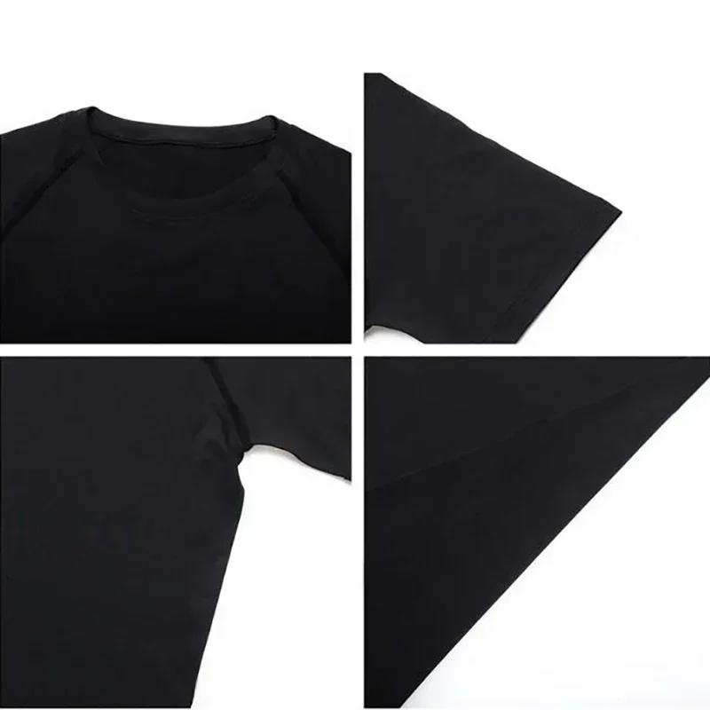 Vêtements de Compression pour hommes collants d'été t-shirt élastique séchage rapide vêtements de sp