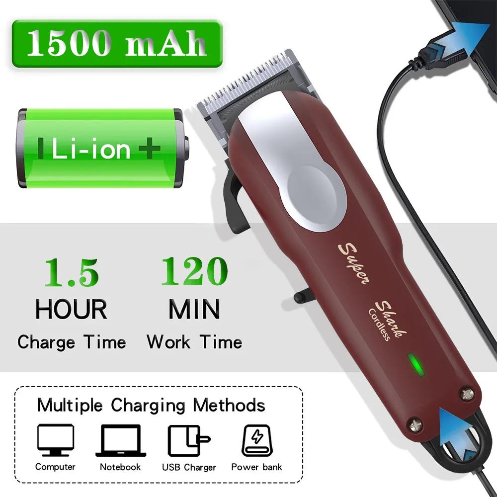 Magicful professionnel tondeuse à cheveux batterie au Lithium USB rechargeable tondeuse LED affichag