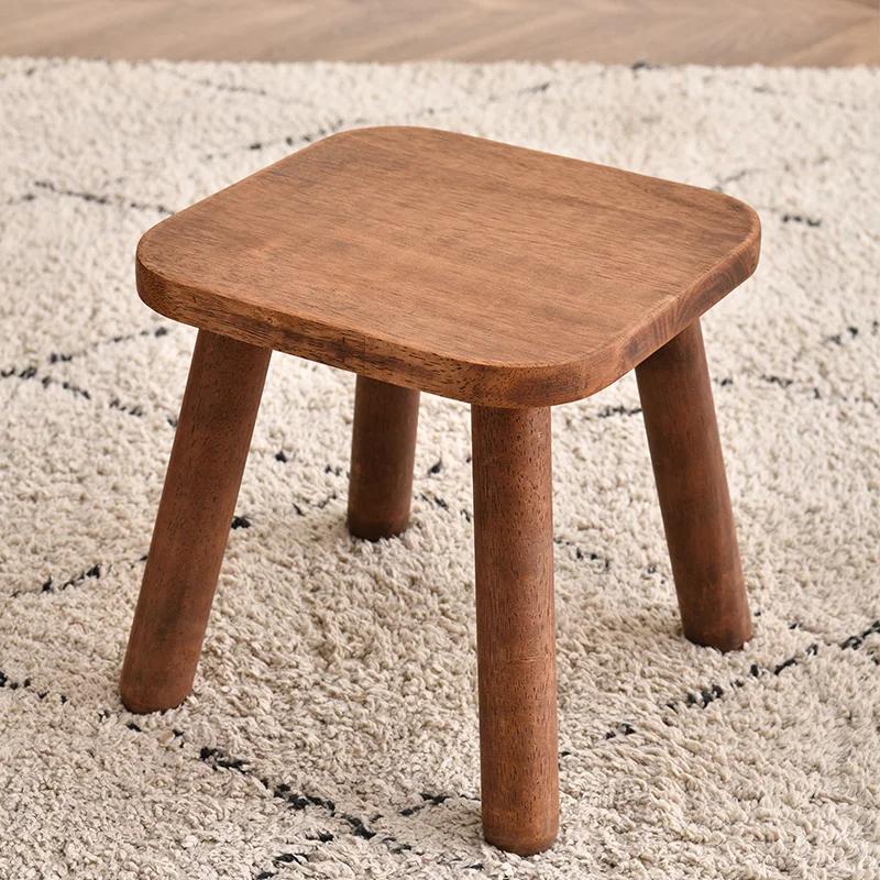 Tabouret Proxy de Alicante en Bois Massif, Petit Tabouret de Document de Brochure pour le Salon, l'E
