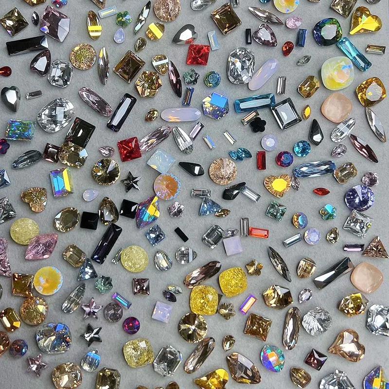 Strass scintillants multi-formes pour Nail Art, verre brillant de qualité, pierres précieuses pour N