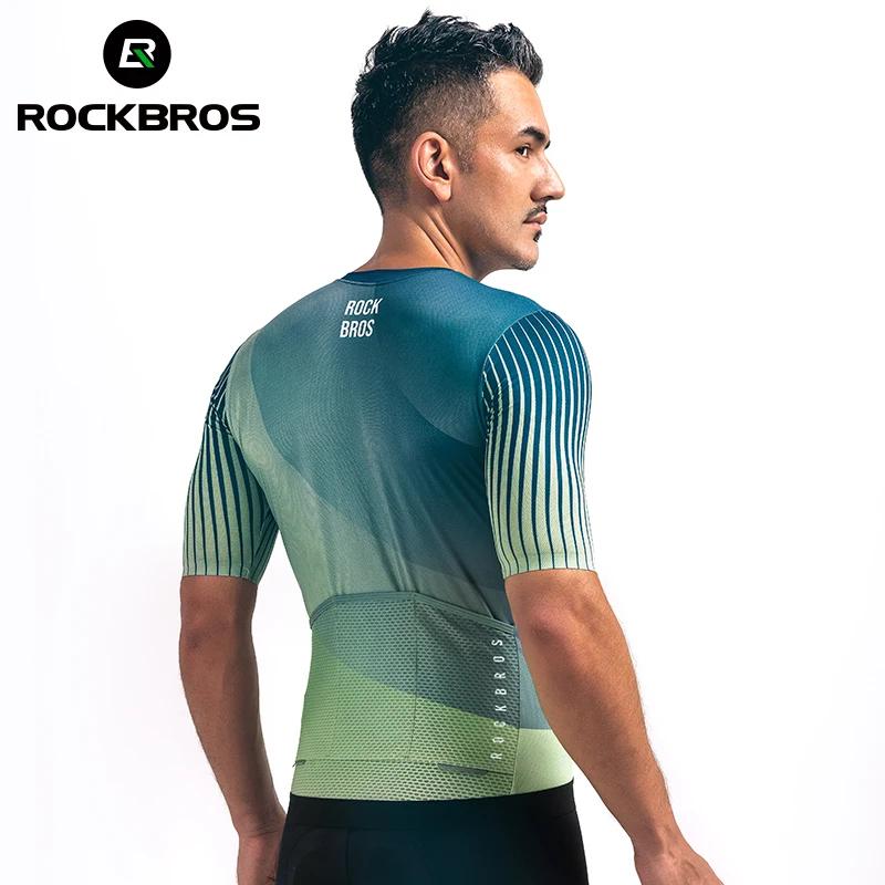 ROCKBROS-Maillot de cyclisme pour homme, T-shirt VTT, Vêtements d'été, Vêtements de haute qualité, F