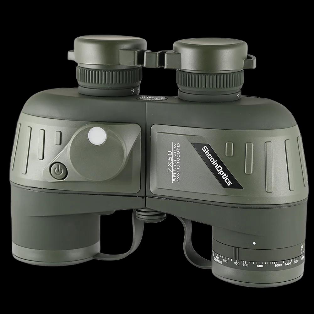 SHOOINOPTICS jumelles 7X50 boussole nautique FMC azote flottant imperméable pour la chasse observati