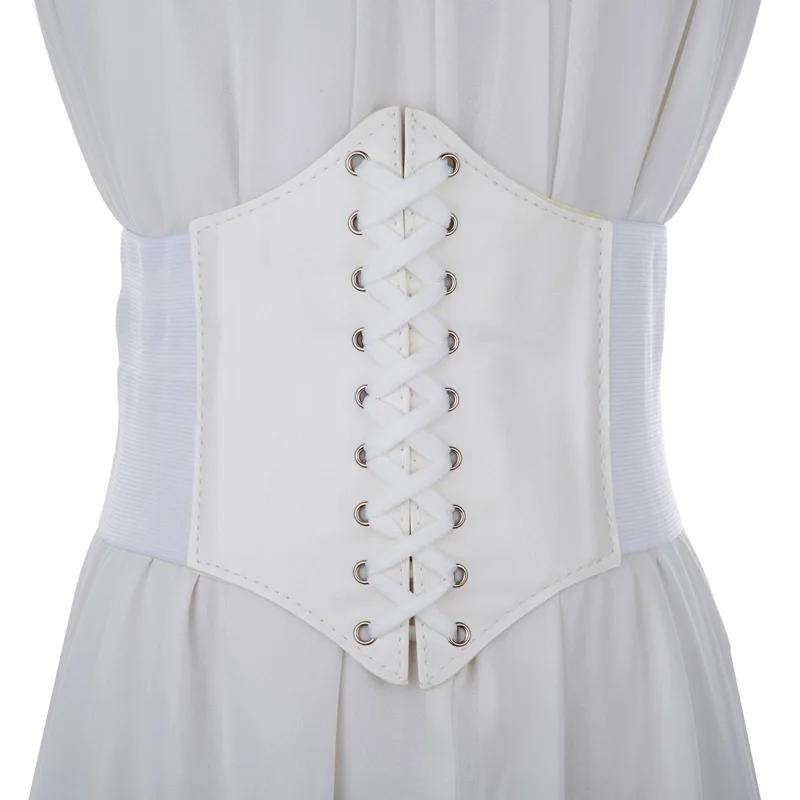 Nouveau Corset Punk noir large ceinture en cuir Pu minceur ceintures de corps pour les femmes élasti