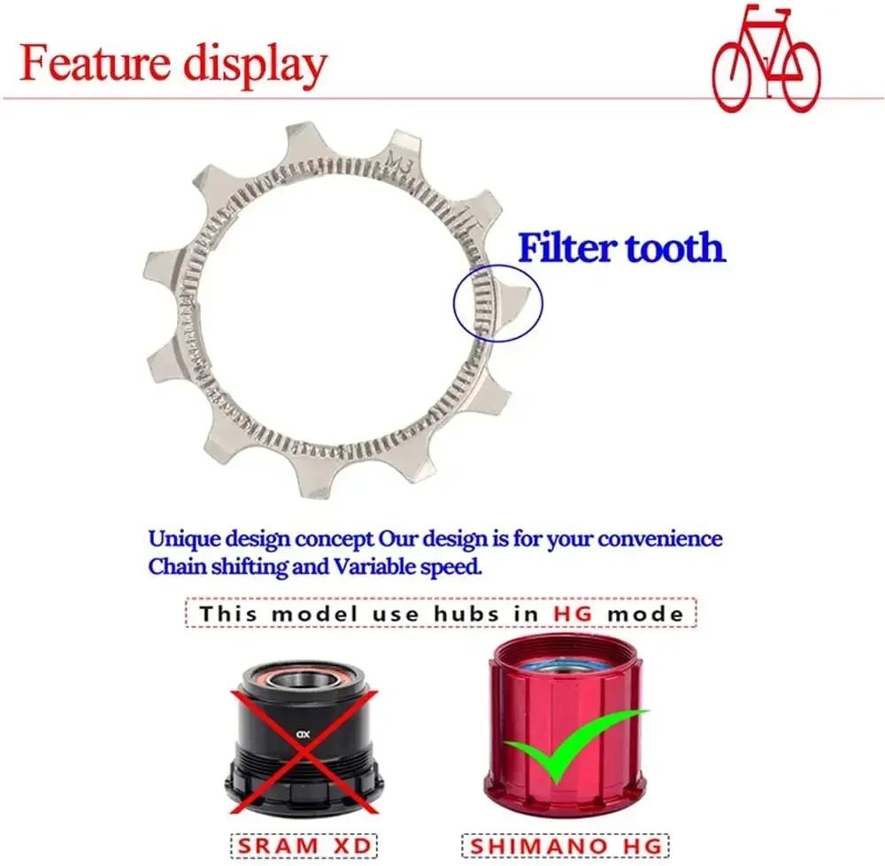 Stalshine-Cassette VTT 8 vitesses 8V K7 11 46, roue libre en acier, volant d'inertie, pignons de vél