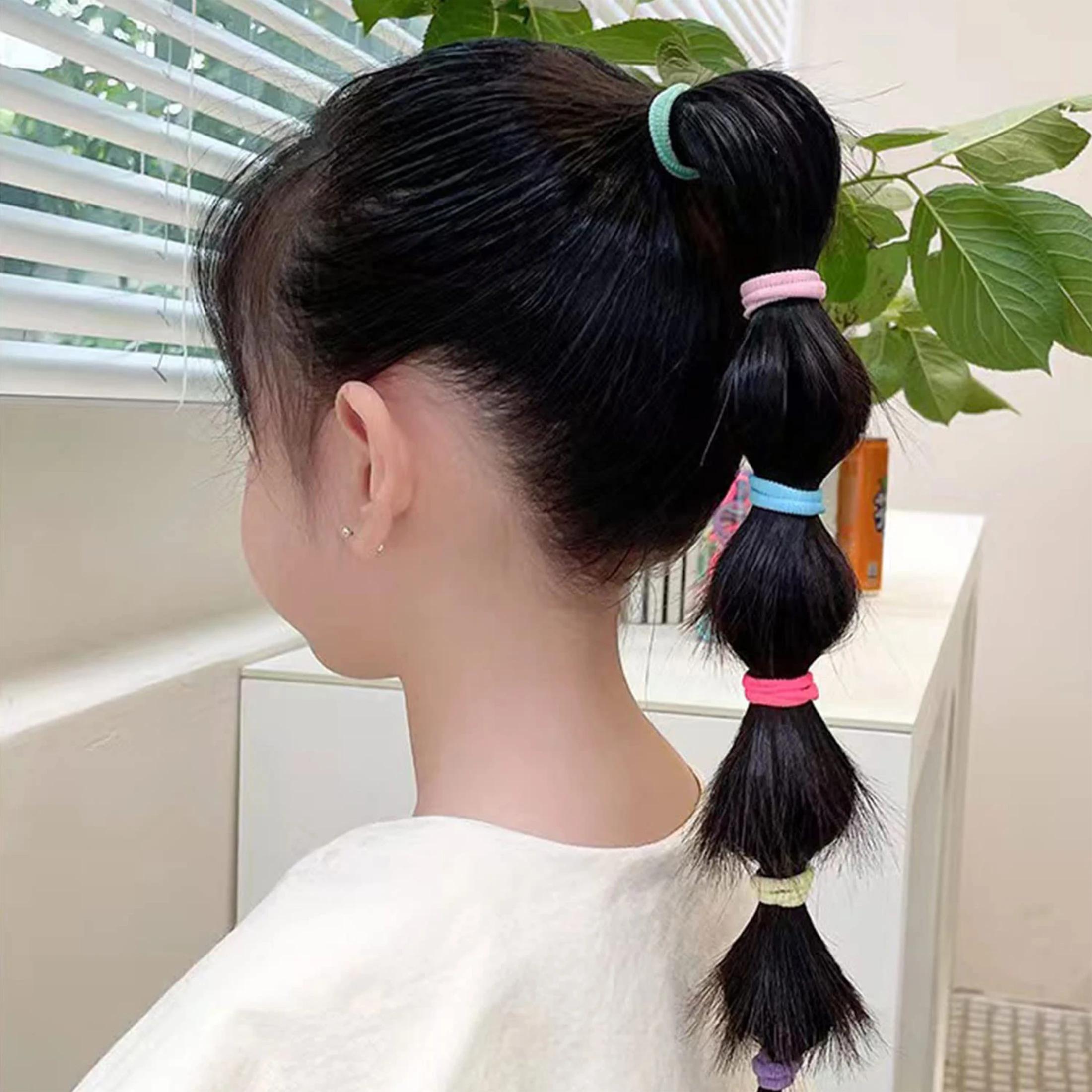 Attaches de cheveux 100 pièces, attaches de cheveux souples, petites bandes de cheveux sans couture 