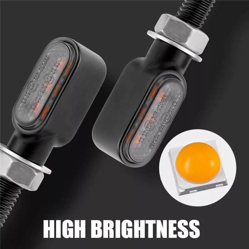 8mm Mini Led Moto clignotant lampe indicateurs clignotant Moto Led pour Honda Yamaha Kawasaki café R