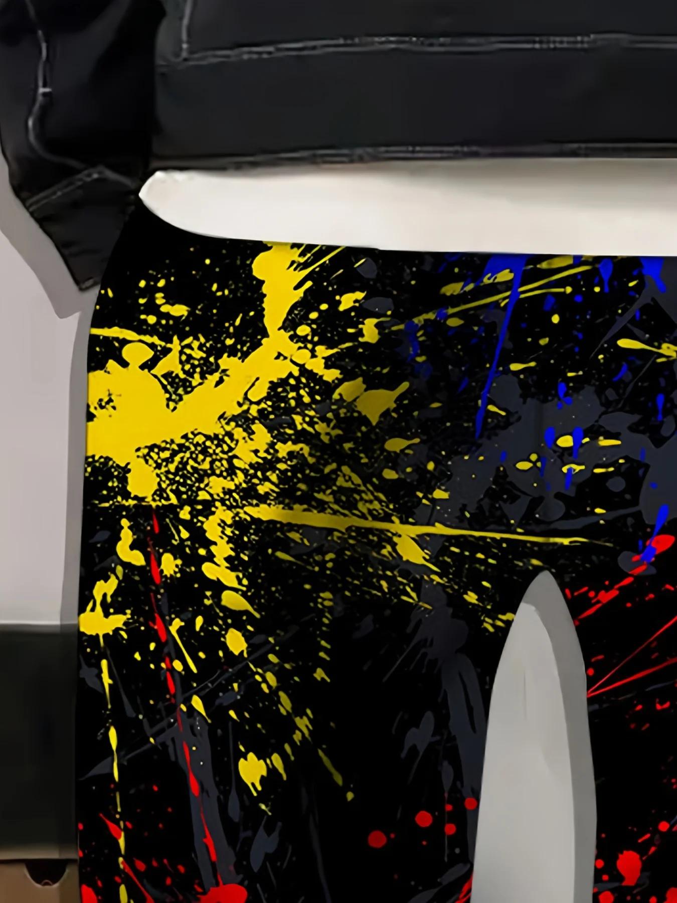 Mode hommes 2025 pantalons de survêtement Graffiti imprimé Joggers pantalon ajusté pantalon de salon