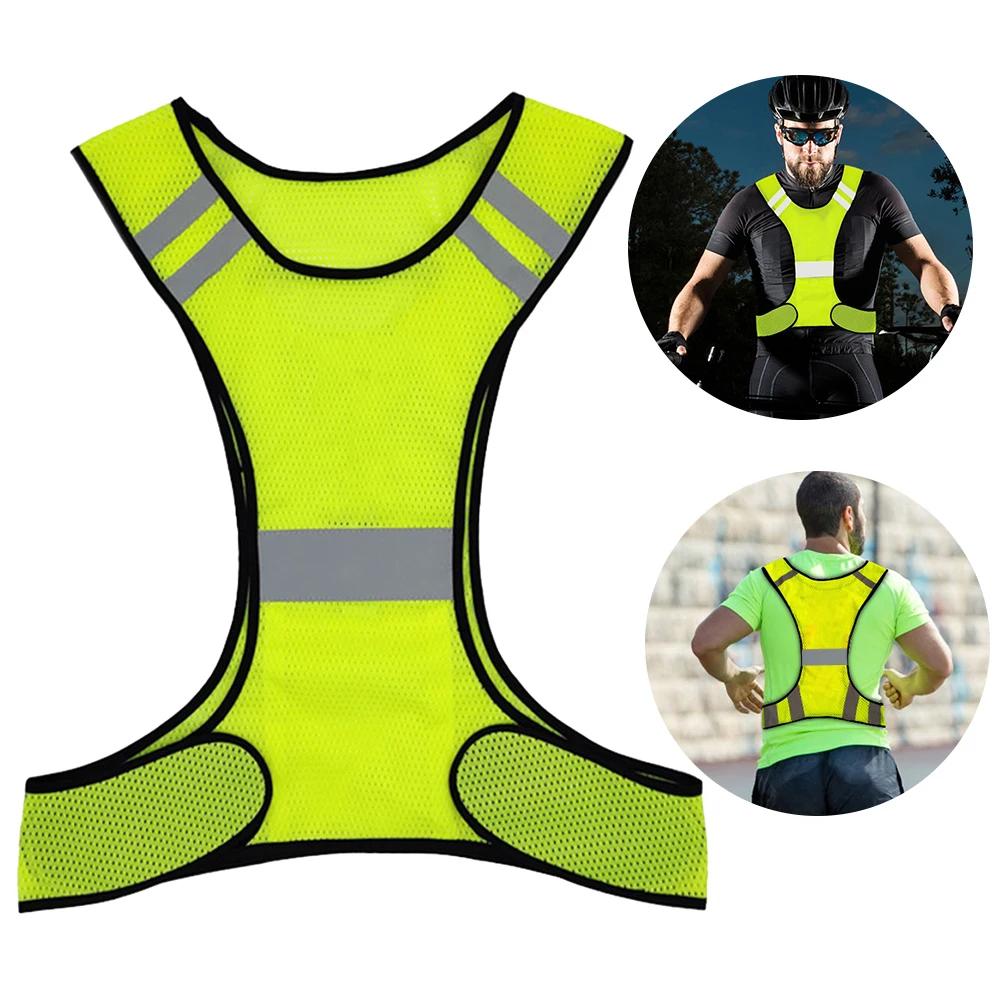 Gilet course haute visibilité réfléchissant - Léger respirant hommes femmes équitation nuit