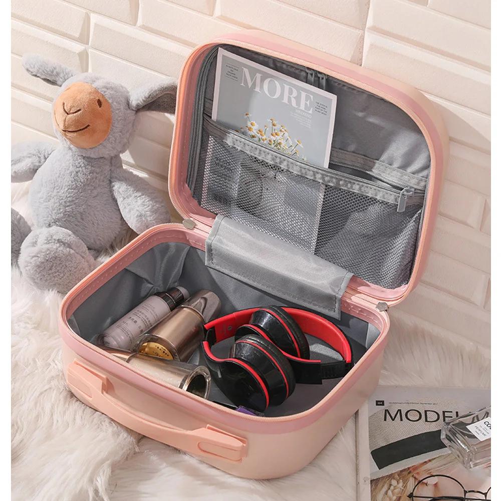 Sac à cosmétiques de 14 pouces, petite valise de voyage pour femmes, bagage à compression, taille: 3