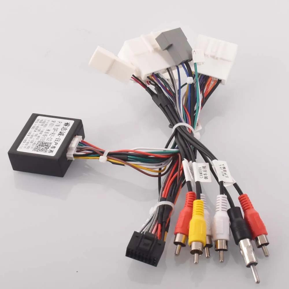 Adaptateur de câble de faisceau de câblage stéréo d'autoradio Android 16 broches pour Nissan Murano 