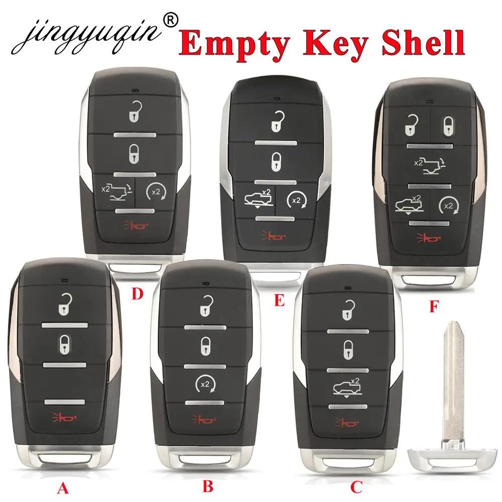 Jingyuqin Smart Remote Car Key Shell Case pour Dodge RAM 1500 Limited LongHorn 2019 2020 2021 Fob OH