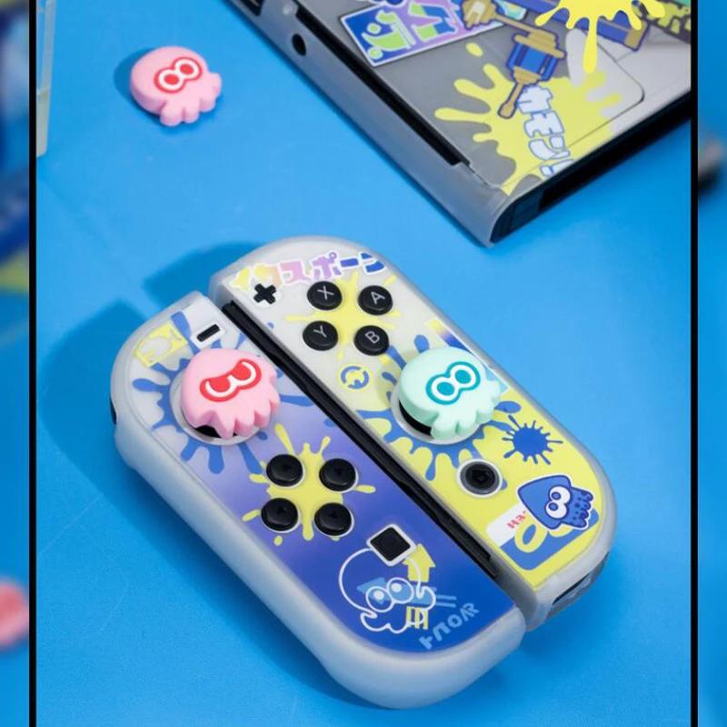 Couvercle de Joystick souple en Silicone coloré poulpe calmar pour Nintendo Switch Oled NS Lite Joy-
