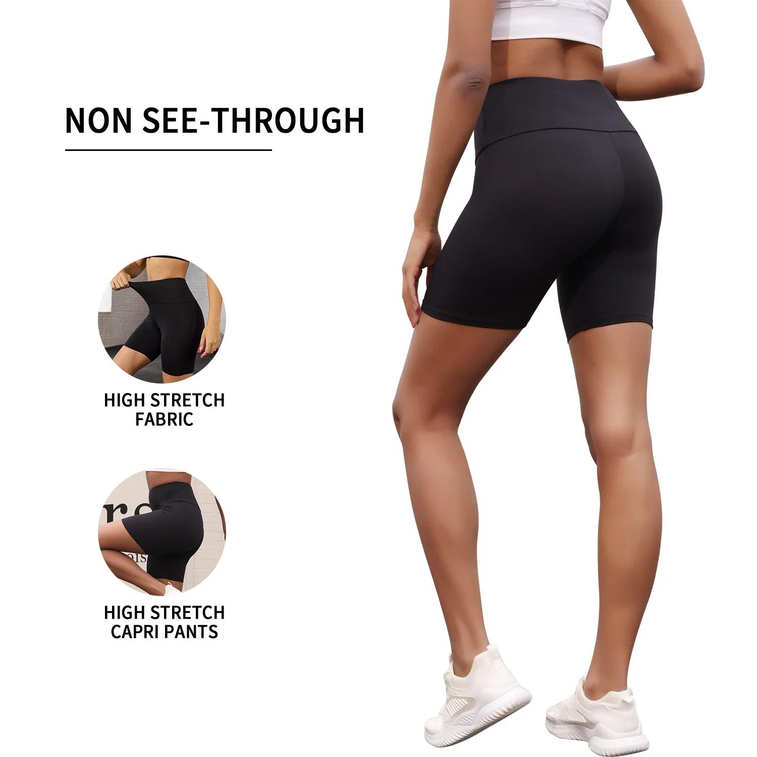Short de motard taille haute pour femmes, Super doux, contrôle du ventre, pas transparent, entraînem
