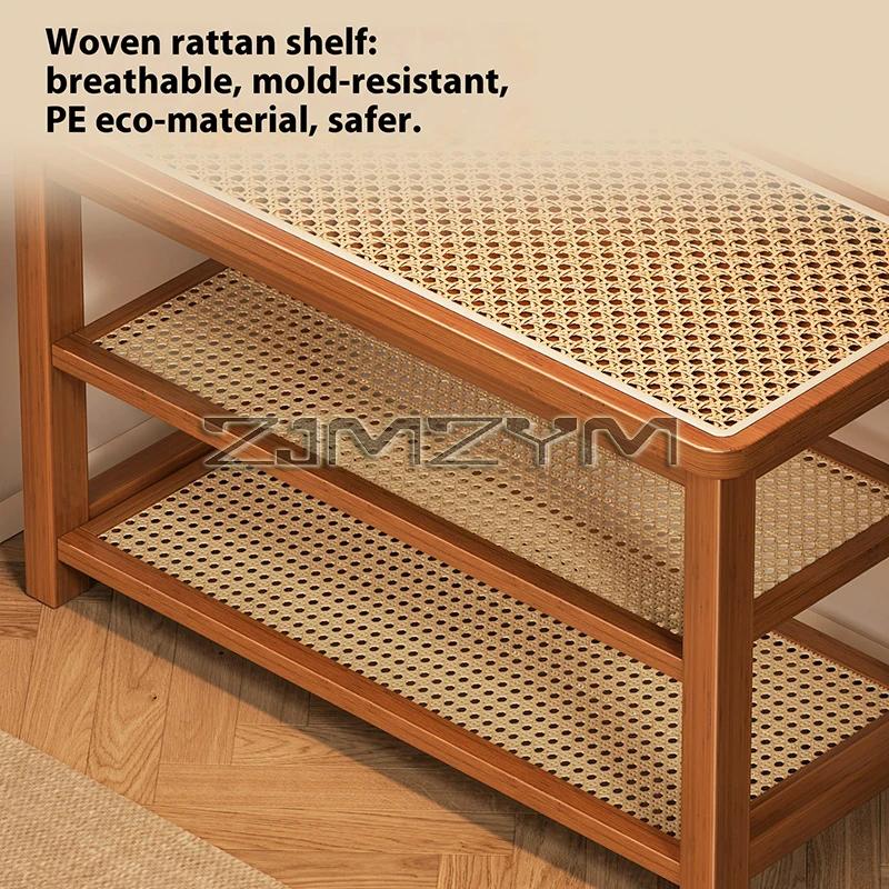 Tabouret à langer, armoire à chaussures assise, porte d'entrée, porte de maison, rangement multicouc