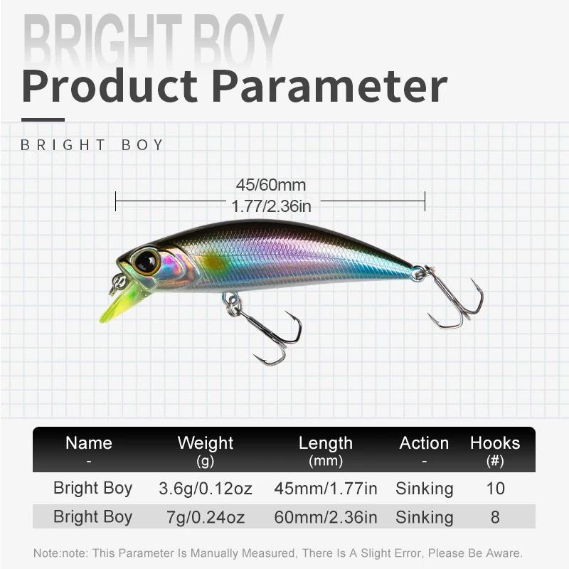 Kingdom coulant méné leurre de pêche 45mm 60mm coulée lointaine artificielle dur Wobbler manivelle c