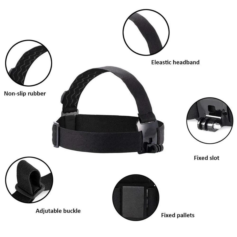 Ceinture de sangle de tête pour GoPro HD Hero11 10 9 8 7 6 5 4 3 SJ4000 SJ5000, accessoires de camér