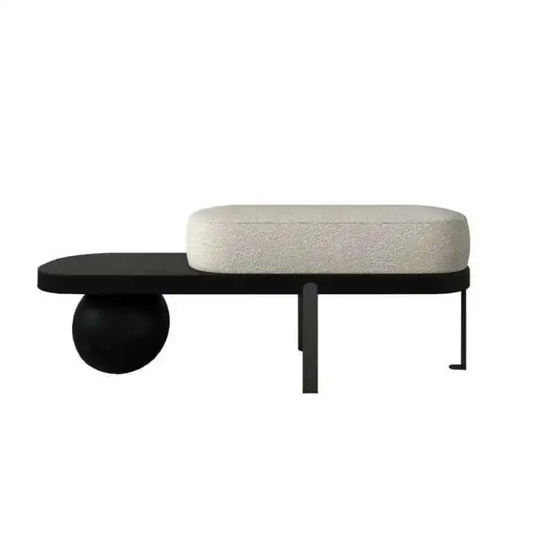 Tabouret à chaussures nordique en bois massif, créatif, en laine, pour porte de canapé, sens senior,