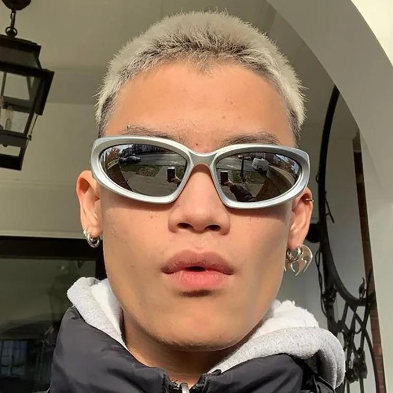 Lunettes de soleil vintage Y2K classiques style punk, pour femmes et hommes, de marque de luxe, lune