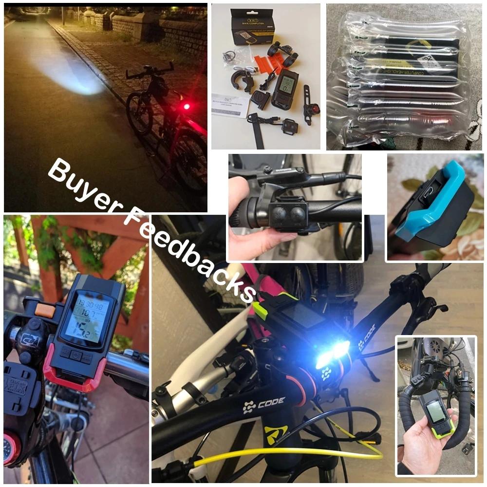 4 Mode USB vélo lumière lampe ordinateur de vélo 3 Mode klaxon lampe de poche Cycle vélo compteur de
