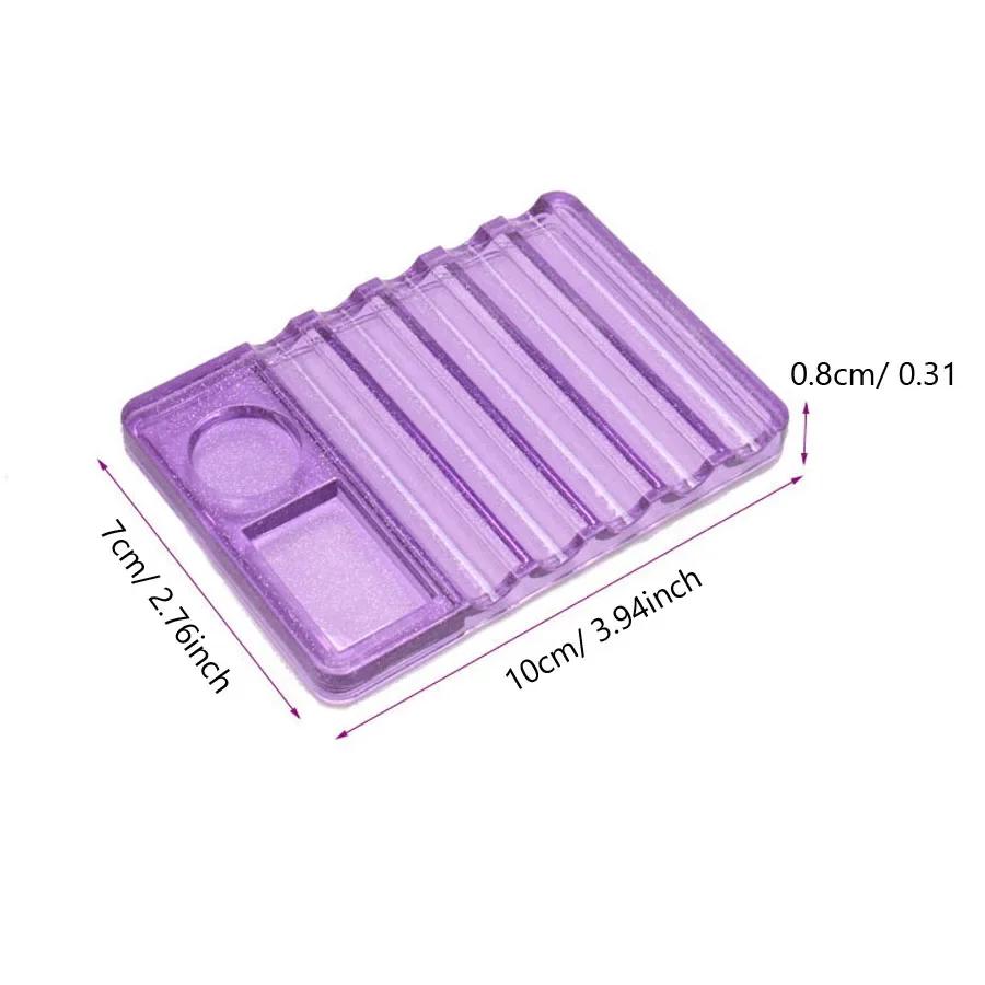 Porte-stylo polyvalent en acrylique pour Nail Art, support de brosse à 5 compartiments avec Palette 
