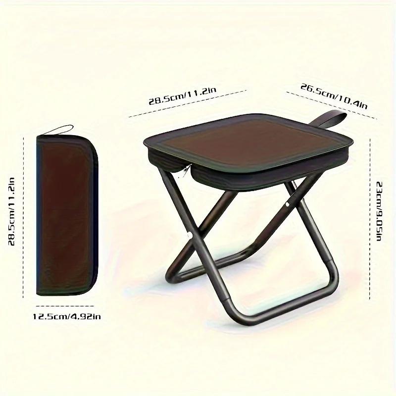 Tabouret pliant Portable avec poignée, tabouret de pêche de Camping en plein air, tabouret à fermetu