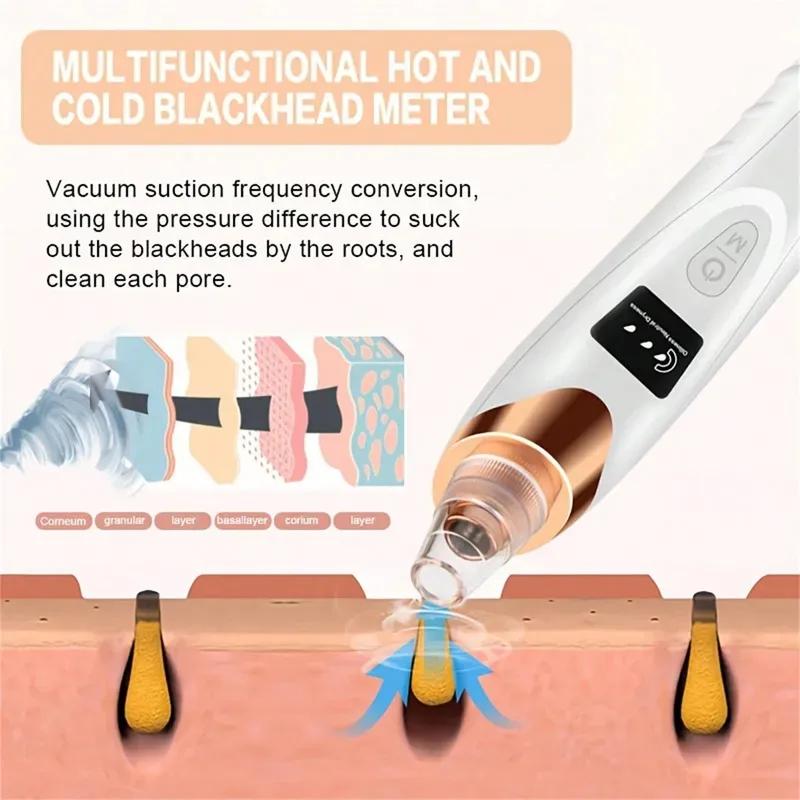 Nettoyeur électrique pour le soin de la peau du visage, élimination des pores, aspirateur pour l'éli