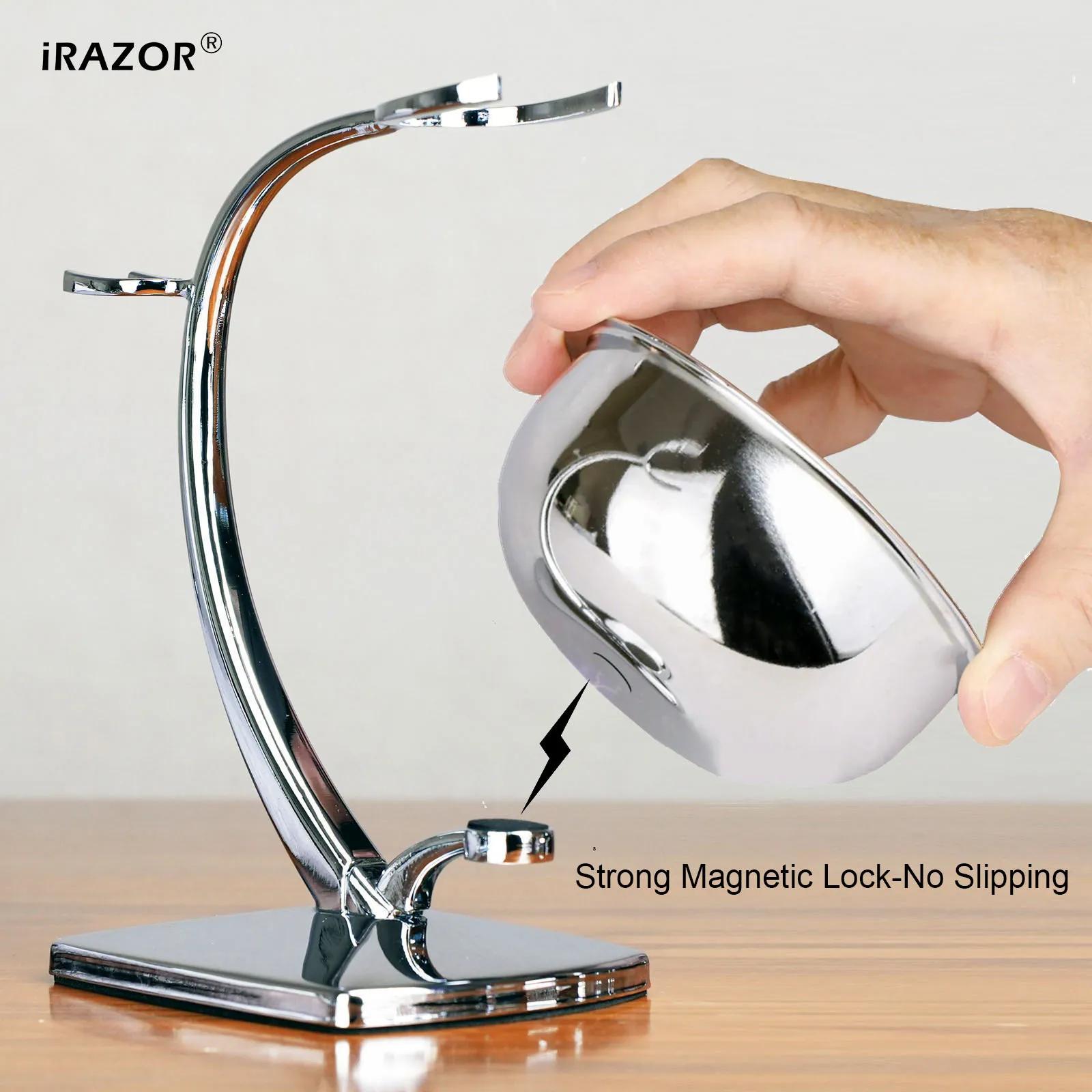 iRAZOR Ensemble de rasage classique – Rasoir de sécurité double tranchant avec 10 lames originales, 