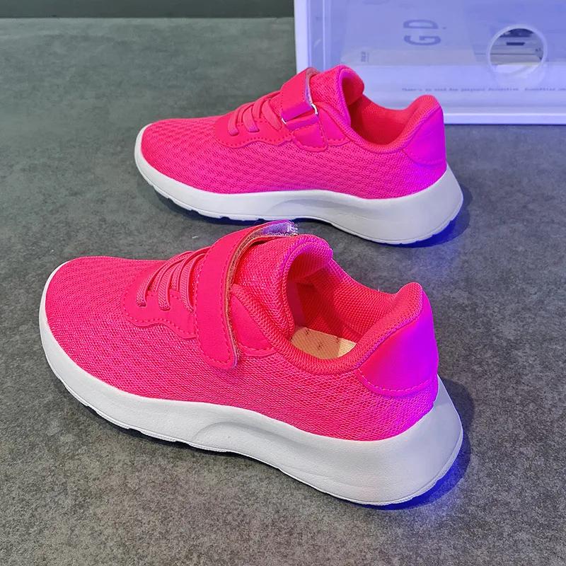 Baskets enfants mode verte pas cher 2023 - Chaussures sport plein air légères garçon fille 28-39