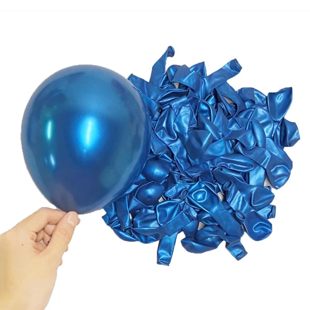 Ballons d'anniversaire en métal, 5/10/18 pouces, métallique, bleu, vert, argent, Chrome, or Rose, dé