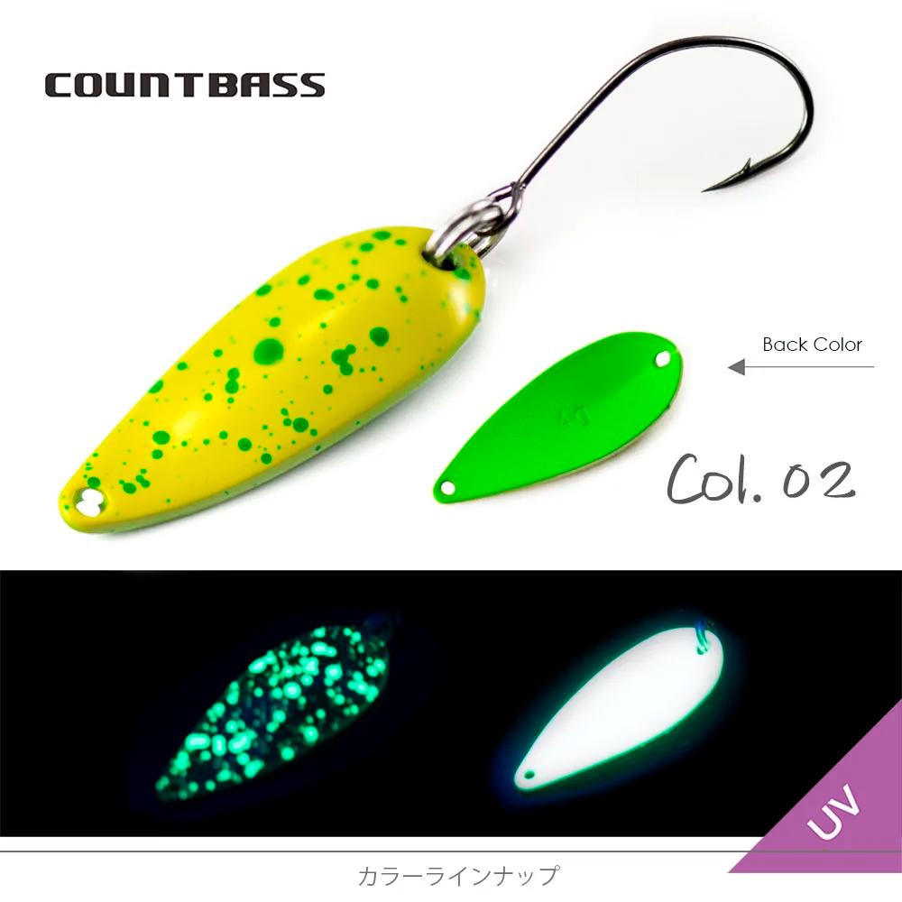 COUNTBASS cuillères à truite 2.4g et 4g leurres de pêche avec crochet unique appâts métalliques de c