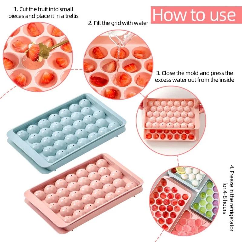 33 glace Boll Hockey PP moule congelé whisky balle Popsicle glaçon plateau boîte sucette faisant cad